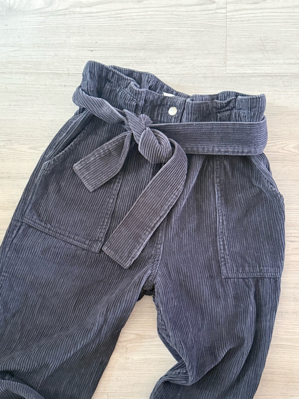Corduroy Paperbag Waist Pants